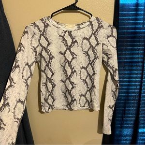 Snakeskin Longsleeve Tight Top
